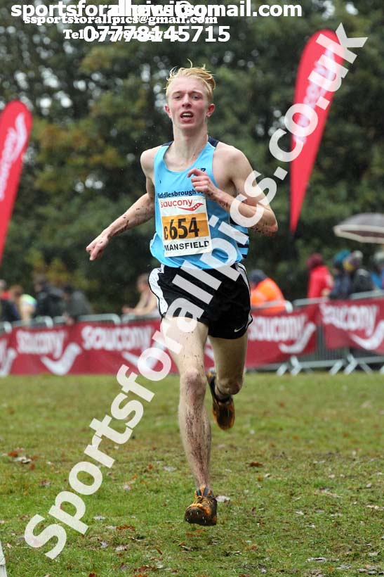 Junior men, National Cross Country Relay Champs., Berry Hill Park, Mansfield.  Photo: David T. Hewitson/Sports for All Pics